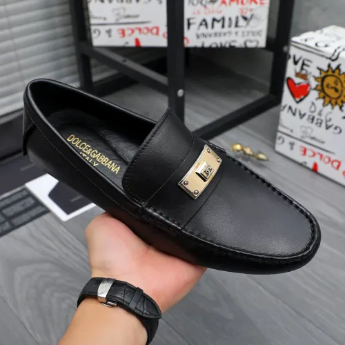Replica Dolce & Gabbana D&G Leather Shoes For Men #1433575 $76.00 USD for Wholesale