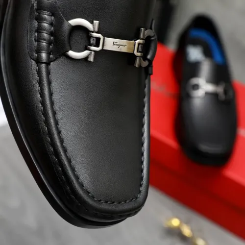 Replica Salvatore Ferragamo Leather Shoes For Men #1433630 $88.00 USD for Wholesale