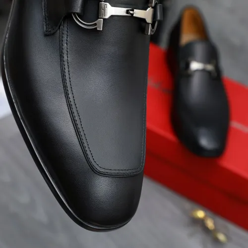 Replica Salvatore Ferragamo Leather Shoes For Men #1433640 $105.00 USD for Wholesale