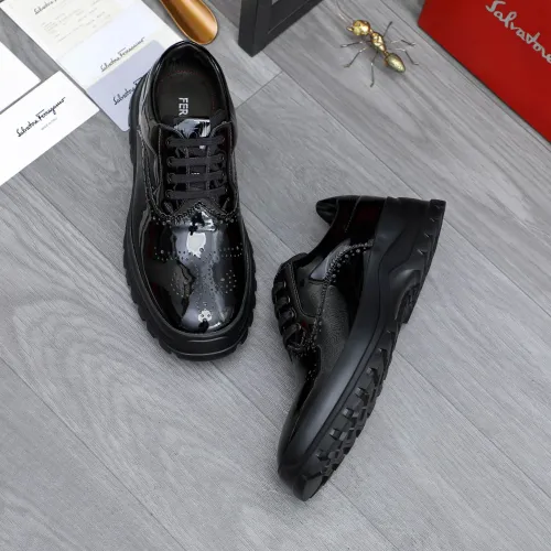 Replica Salvatore Ferragamo Leather Shoes For Men #1433645 $115.00 USD for Wholesale