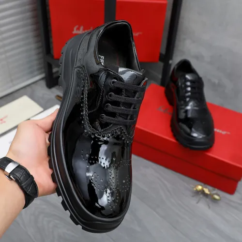 Replica Salvatore Ferragamo Leather Shoes For Men #1433645 $115.00 USD for Wholesale