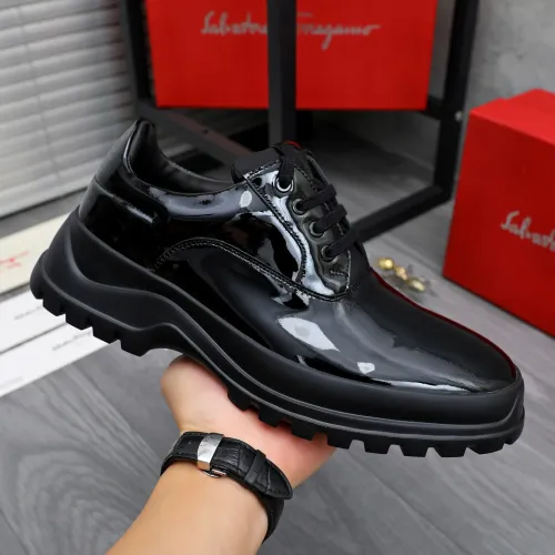Replica Salvatore Ferragamo Leather Shoes For Men #1433646 $115.00 USD for Wholesale
