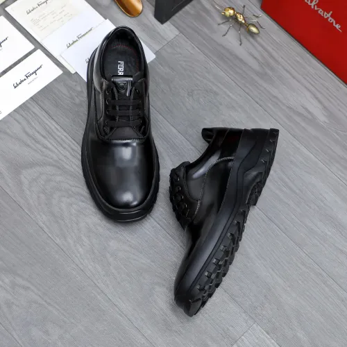 Replica Salvatore Ferragamo Leather Shoes For Men #1433650 $115.00 USD for Wholesale