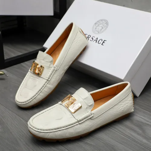 Replica Versace Leather Shoes For Men #1434072 $72.00 USD for Wholesale