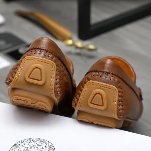 Replica Versace Leather Shoes For Men #1434073 $72.00 USD for Wholesale