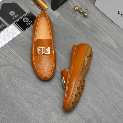 Replica Versace Leather Shoes For Men #1434076 $72.00 USD for Wholesale