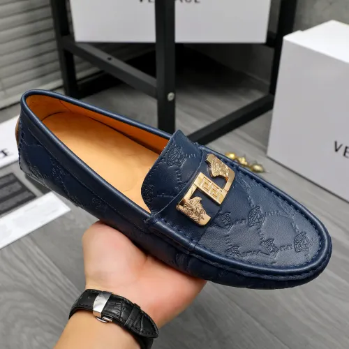 Replica Versace Leather Shoes For Men #1434078 $72.00 USD for Wholesale