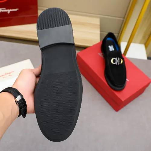 Replica Salvatore Ferragamo Leather Shoes For Men #1434139 $88.00 USD for Wholesale