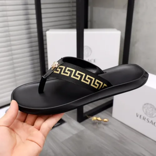 Replica Versace Slippers For Men #1434185 $45.00 USD for Wholesale