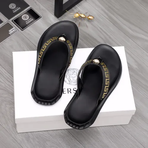 Replica Versace Slippers For Men #1434185 $45.00 USD for Wholesale