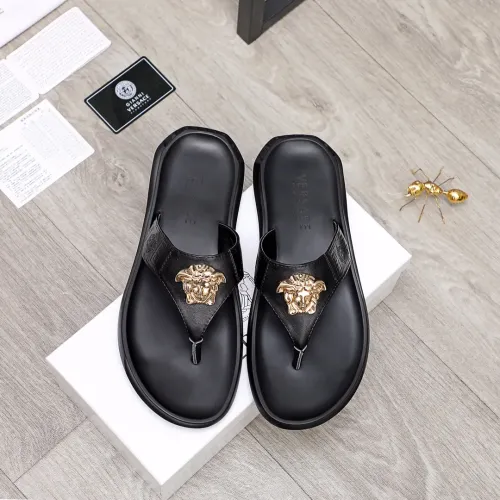 Replica Versace Slippers For Men #1434193 $45.00 USD for Wholesale