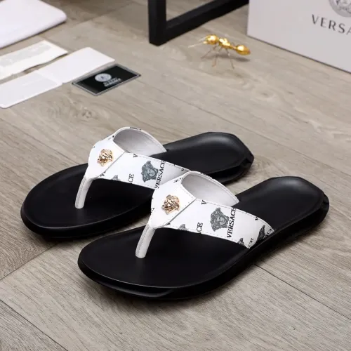 Replica Versace Slippers For Men #1434203 $45.00 USD for Wholesale