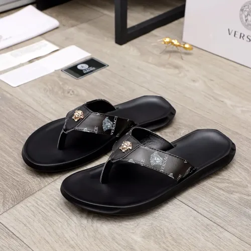 Replica Versace Slippers For Men #1434204 $45.00 USD for Wholesale