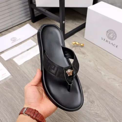 Replica Versace Slippers For Men #1434218 $45.00 USD for Wholesale