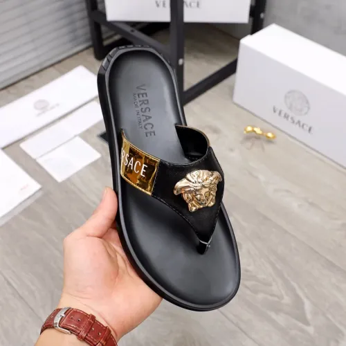 Replica Versace Slippers For Men #1434233 $45.00 USD for Wholesale