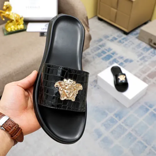 Replica Versace Slippers For Men #1434236 $45.00 USD for Wholesale