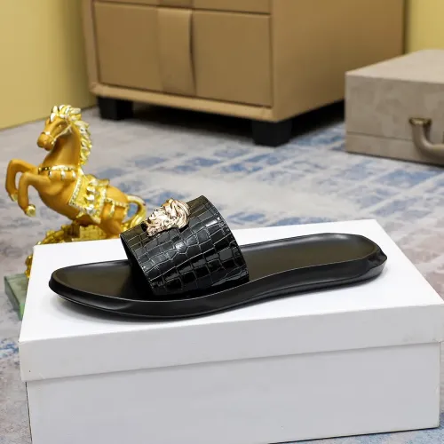 Replica Versace Slippers For Men #1434236 $45.00 USD for Wholesale