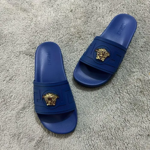 Replica Versace Slippers For Men #1434430 $52.00 USD for Wholesale
