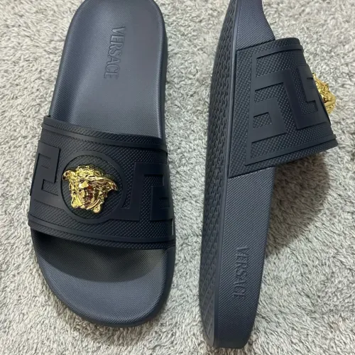 Replica Versace Slippers For Men #1434442 $52.00 USD for Wholesale
