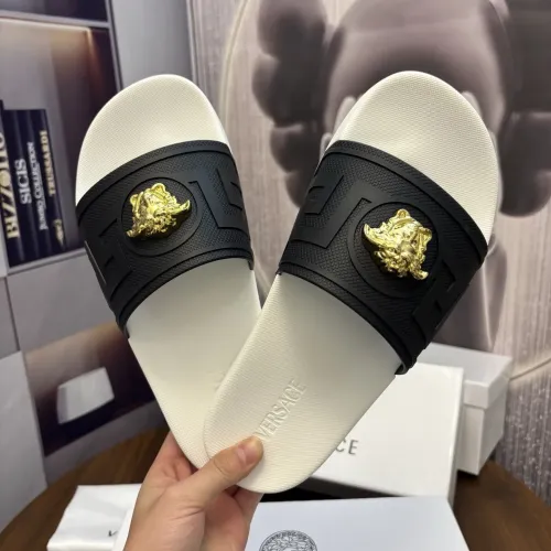 Replica Versace Slippers For Men #1435216 $42.00 USD for Wholesale
