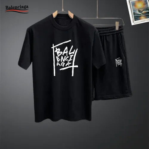 Balenciaga Fashion Tracksuits Short Sleeved For Men #1437693