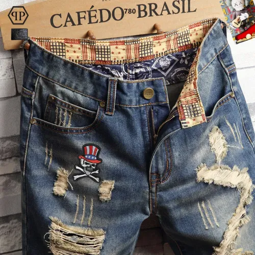 Replica Philipp Plein PP Jeans For Men #1437791 $40.00 USD for Wholesale