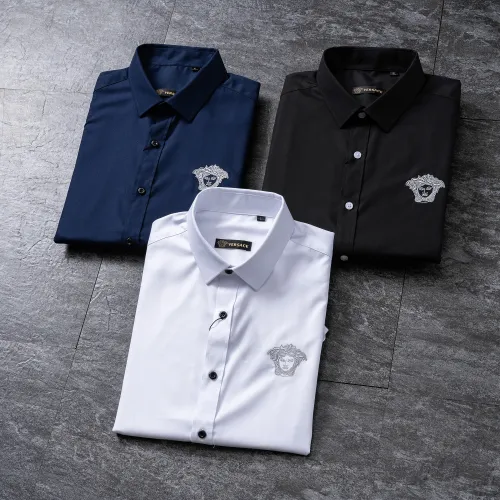 Replica Versace Shirts Long Sleeved For Men #1438795 $40.00 USD for Wholesale