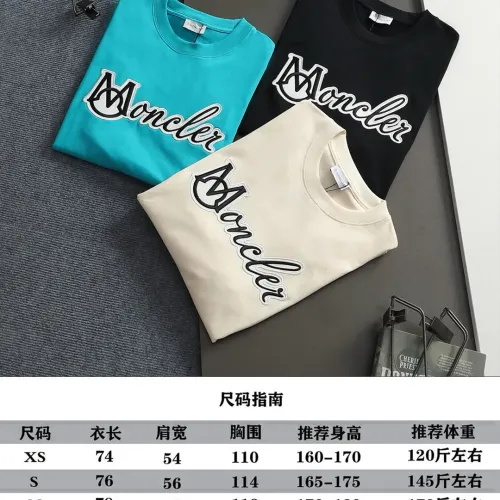 Replica Moncler T-Shirts Short Sleeved For Unisex #1439213 $40.00 USD for Wholesale