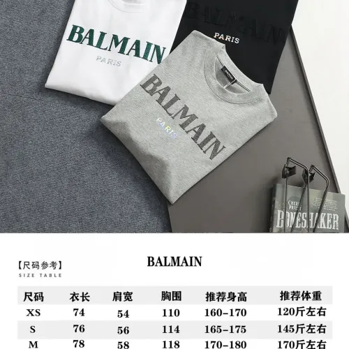 Replica Balmain T-Shirts Short Sleeved For Unisex #1439221 $40.00 USD for Wholesale