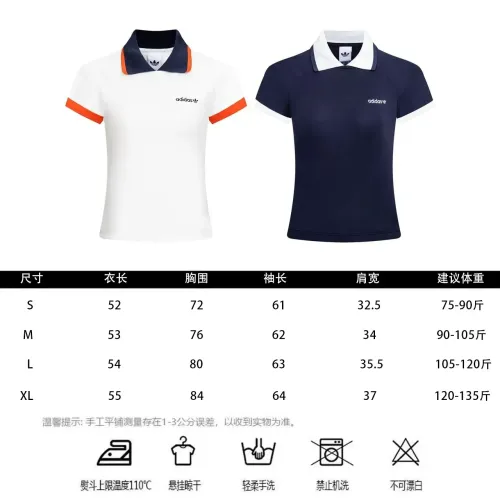 Replica Adidas T-Shirts Short Sleeved For Women #1439662 $36.00 USD for Wholesale