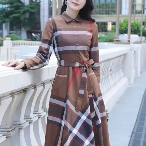 Replica Burberry Dresses Long Sleeved For Women #1440033 $85.00 USD for Wholesale
