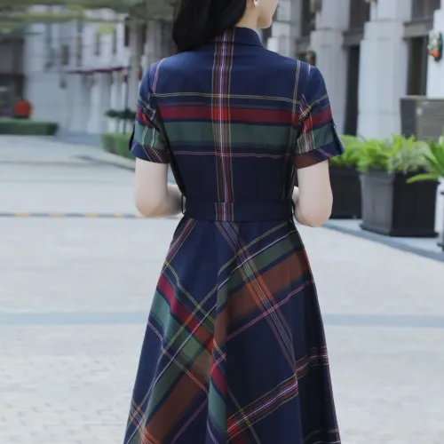 Replica Burberry Dresses Short Sleeved For Women #1440038 $85.00 USD for Wholesale