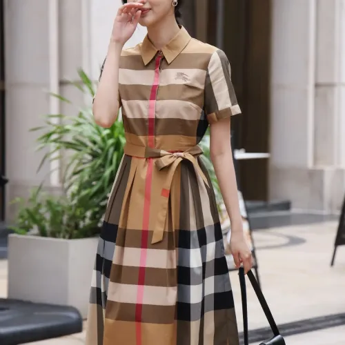 Replica Burberry Dresses Short Sleeved For Women #1440040 $85.00 USD for Wholesale