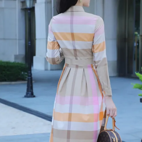 Replica Burberry Dresses Long Sleeved For Women #1440042 $85.00 USD for Wholesale