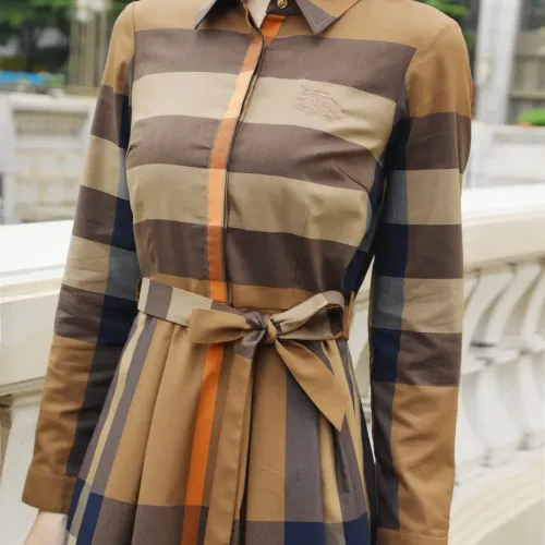Replica Burberry Dresses Long Sleeved For Women #1440048 $85.00 USD for Wholesale