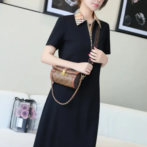 Replica Burberry Dresses Short Sleeved For Women #1440059 $85.00 USD for Wholesale
