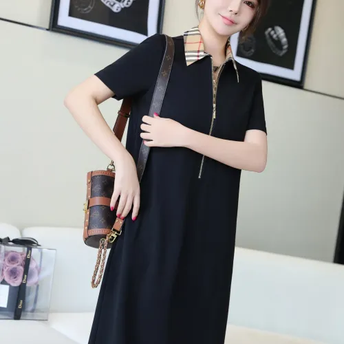 Replica Burberry Dresses Short Sleeved For Women #1440059 $85.00 USD for Wholesale