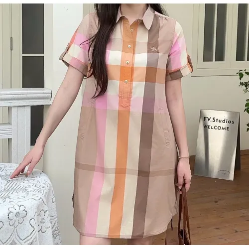 Burberry Dresses Short Sleeved For Women #1440069