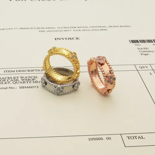 Replica Van Cleef & Arpels Rings In Gold For Women #1440687 $25.00 USD for Wholesale