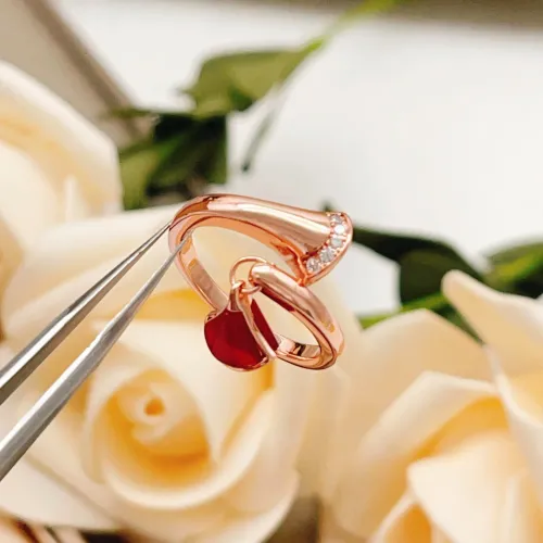 Replica Bvlgari Rings In Rose Gold For Women #1440785 $34.00 USD for Wholesale