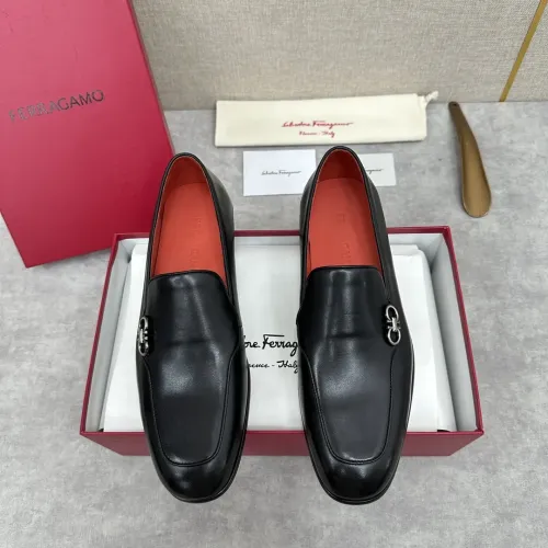 Replica Salvatore Ferragamo Leather Shoes For Men #1441443 $170.00 USD for Wholesale