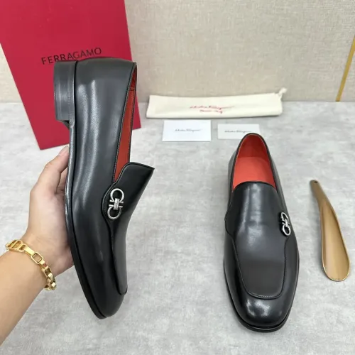 Replica Salvatore Ferragamo Leather Shoes For Men #1441443 $170.00 USD for Wholesale