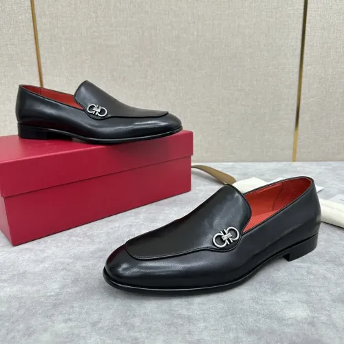 Replica Salvatore Ferragamo Leather Shoes For Men #1441443 $170.00 USD for Wholesale