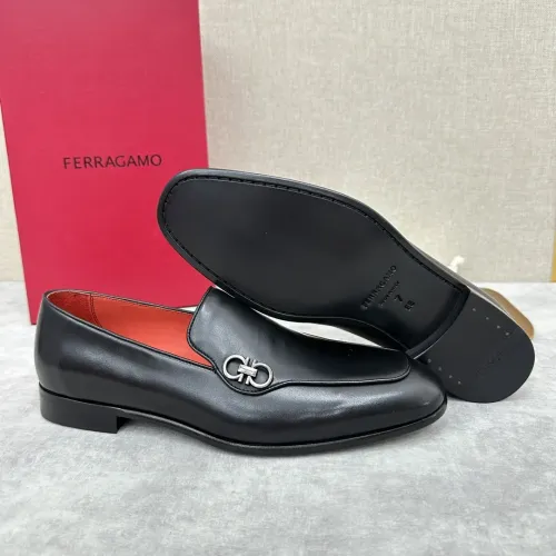 Replica Salvatore Ferragamo Leather Shoes For Men #1441443 $170.00 USD for Wholesale