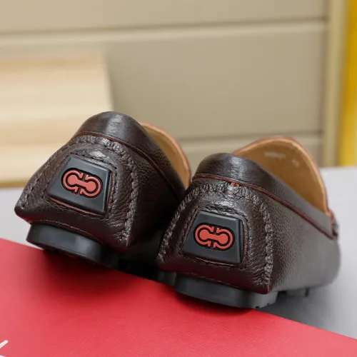 Replica Salvatore Ferragamo Leather Shoes For Men #1442978 $82.00 USD for Wholesale
