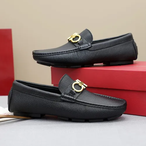 Replica Salvatore Ferragamo Leather Shoes For Men #1442981 $82.00 USD for Wholesale