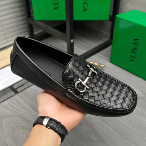 Replica Bottega Veneta BV Leather Shoes For Men #1443023 $80.00 USD for Wholesale
