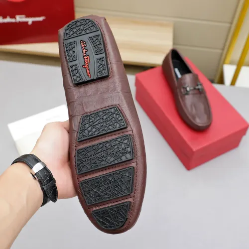 Replica Salvatore Ferragamo Leather Shoes For Men #1443104 $80.00 USD for Wholesale