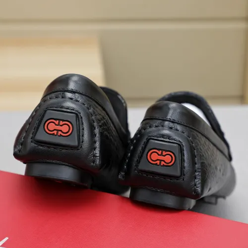 Replica Salvatore Ferragamo Leather Shoes For Men #1443105 $80.00 USD for Wholesale