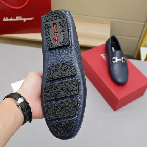 Replica Salvatore Ferragamo Leather Shoes For Men #1443110 $80.00 USD for Wholesale
